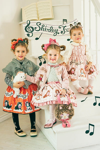 こねこ＆メロディープリントジャンパースカート（Toddler）