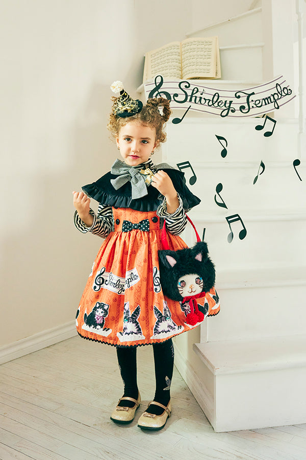 こねこ＆メロディープリントジャンパースカート（Toddler）
