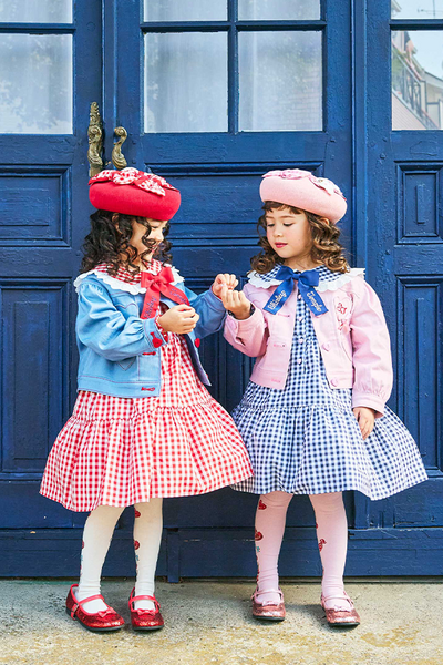 ギンガムハートボタンワンピース（Sister）