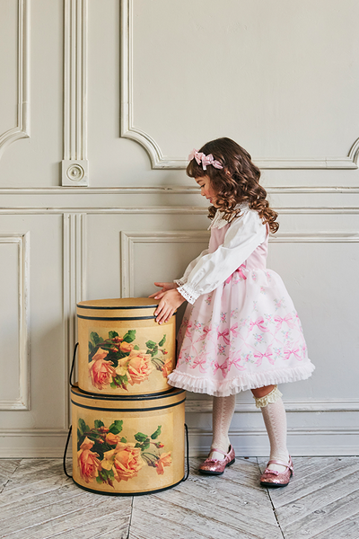 オーガンジーリボンフラワープリントジャンパースカート（Toddler）