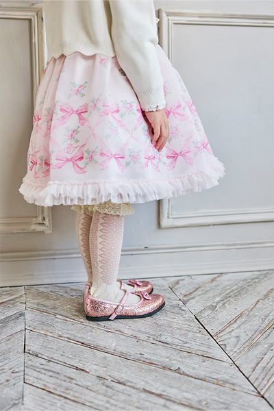 透かしレースハイソックス（17～23cm）