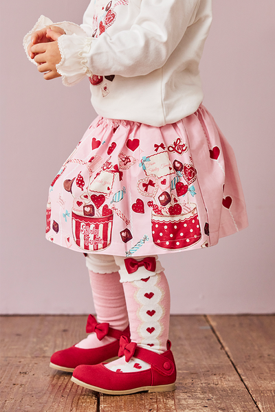 スイートハートプリントパンツ付きスカート（Baby）