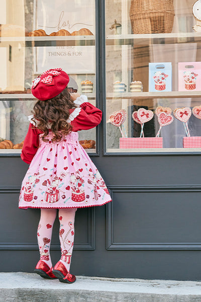 スイートハートプリントジャンパースカート（Toddler）