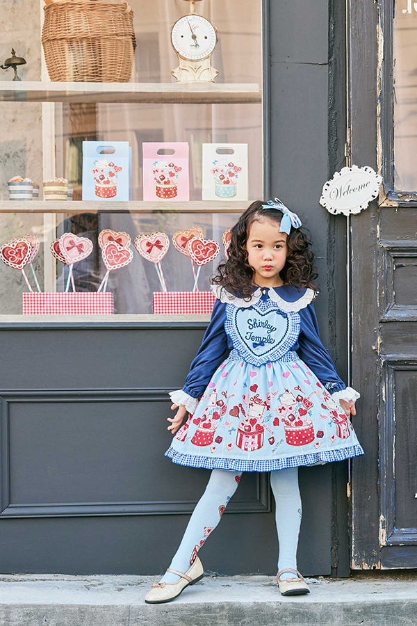 Shirley Temple ハート胸当てワンピース 90 3点セット ONE PIECE – Shirley Temple Online Store