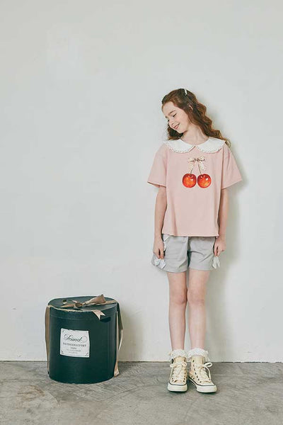 チェリープリント襟付きTシャツ（Sister）