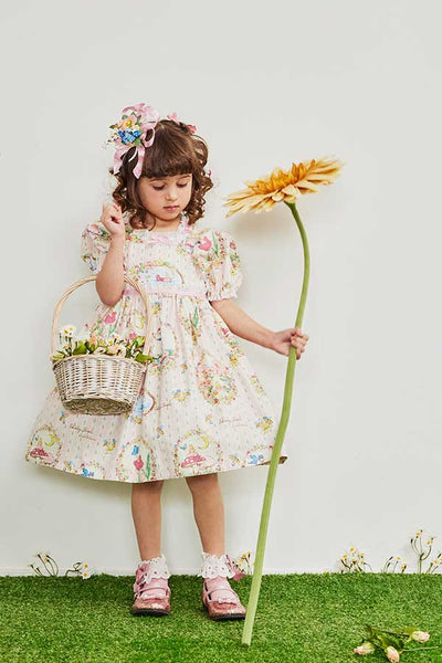 おやゆび姫フラワープリントワンピース（Toddler）