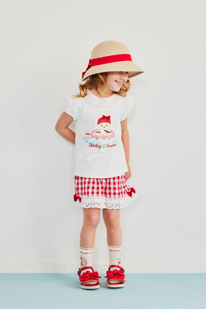 サッカーギンガムリボンショートパンツ（Toddler）