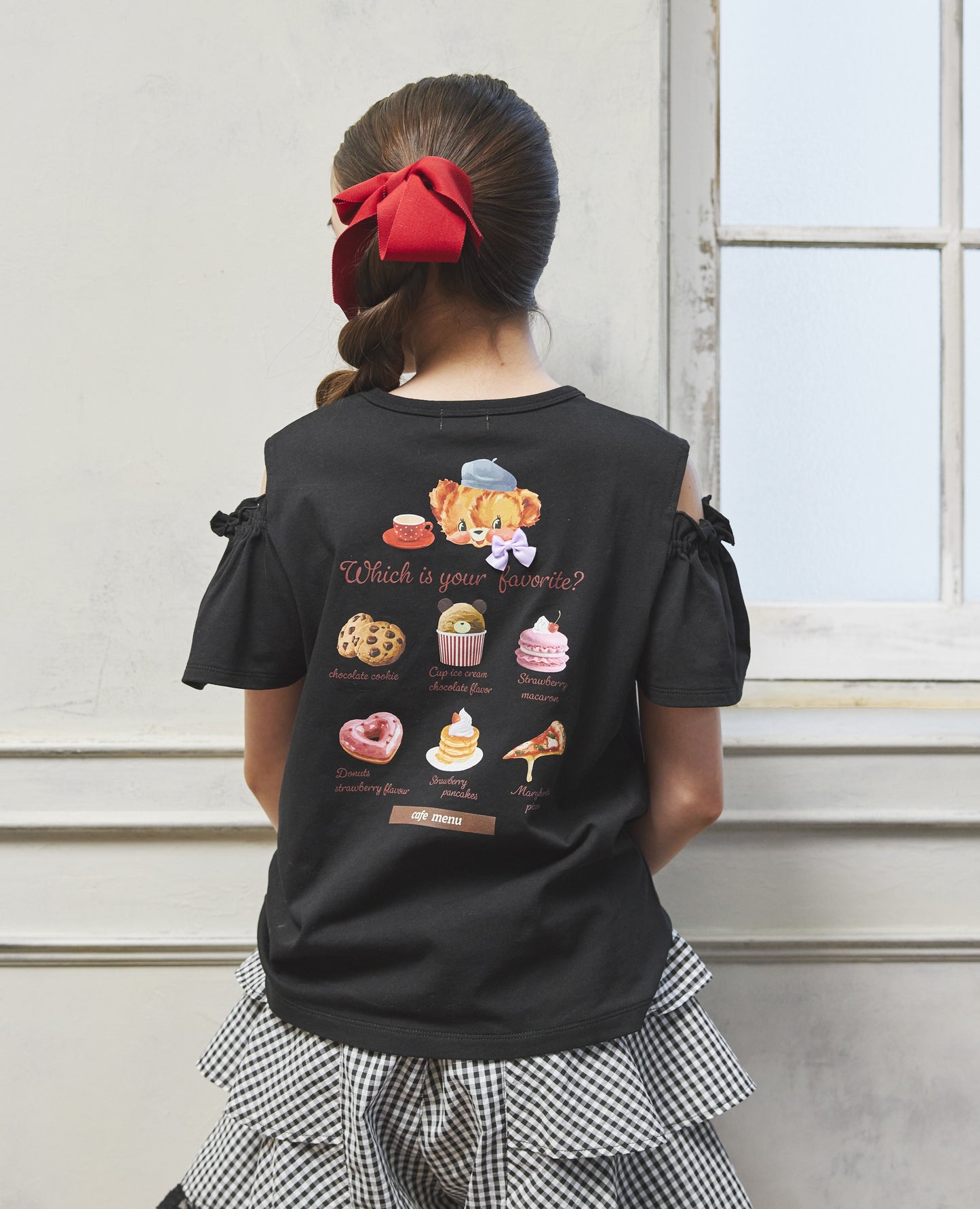 カフェメニューオフショルTシャツ（Toddler）