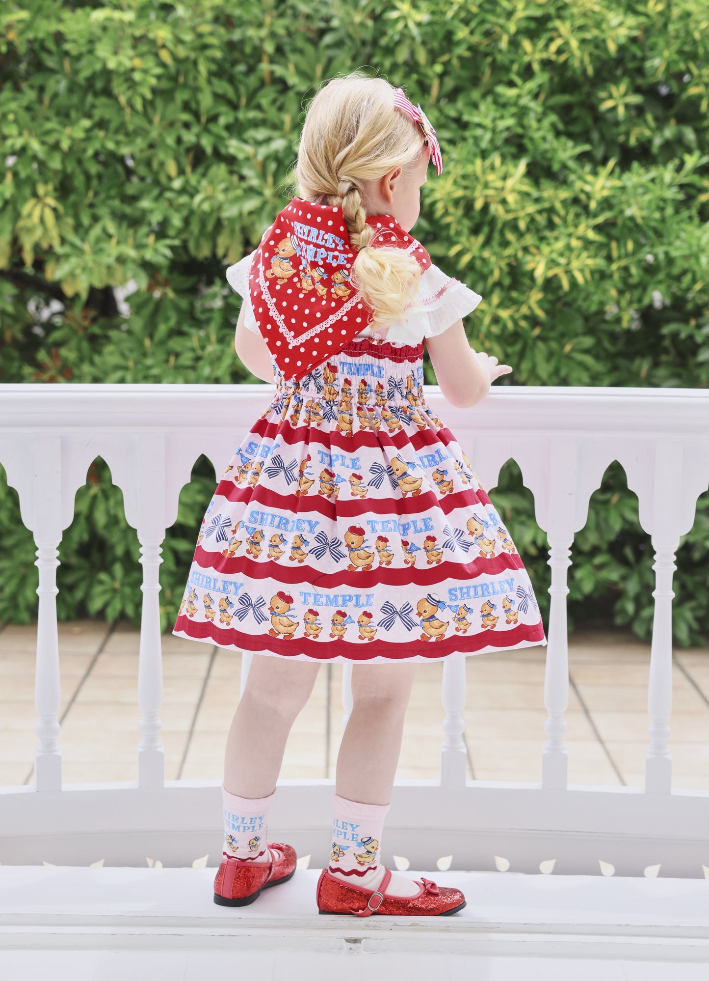 アヒルおさんぽプリントジャンパースカート（Toddler）