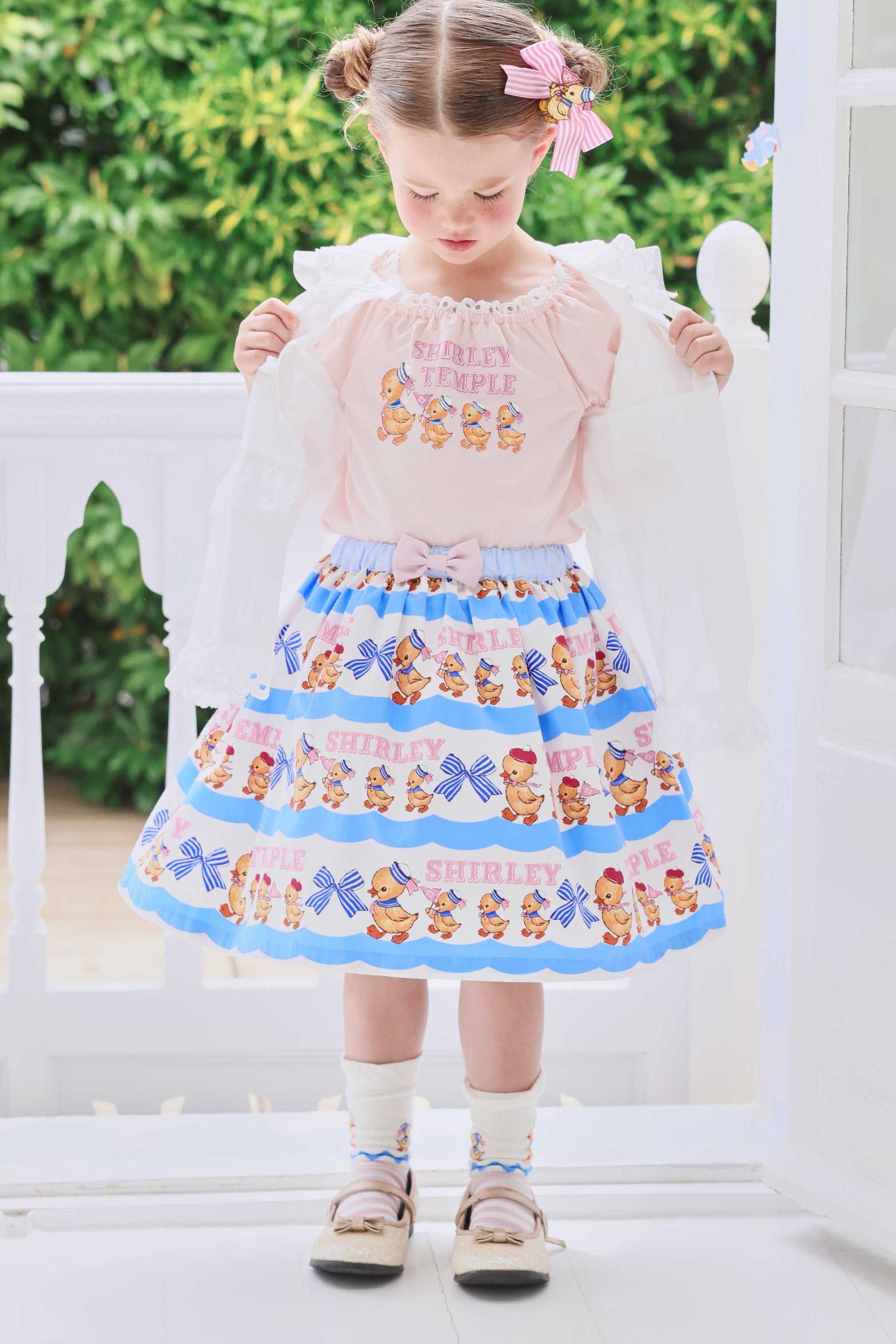 アヒルおさんぽプリントスカート（Toddler） – Shirley Temple Online