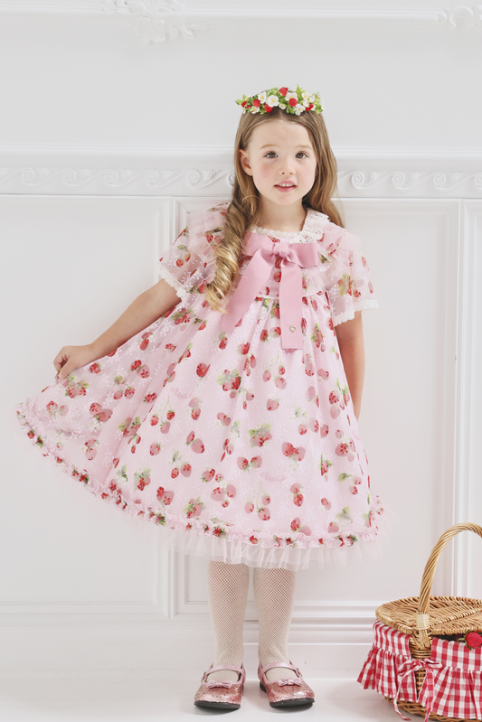 ストロベリーレースプリントドレス（Toddler）