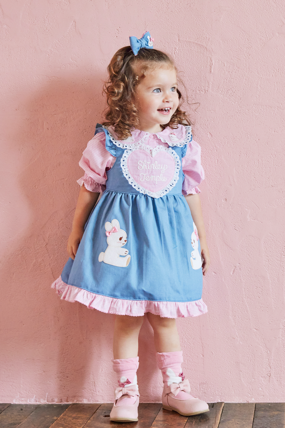 うさぎ刺繍ギンガムブラウス（Toddler）