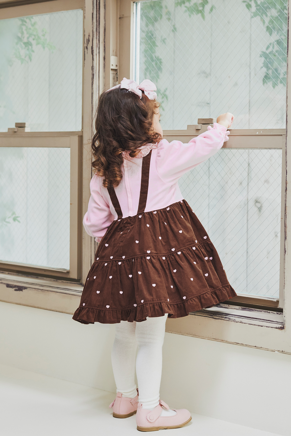 ハート刺繍シャツコールワンピース（Baby）