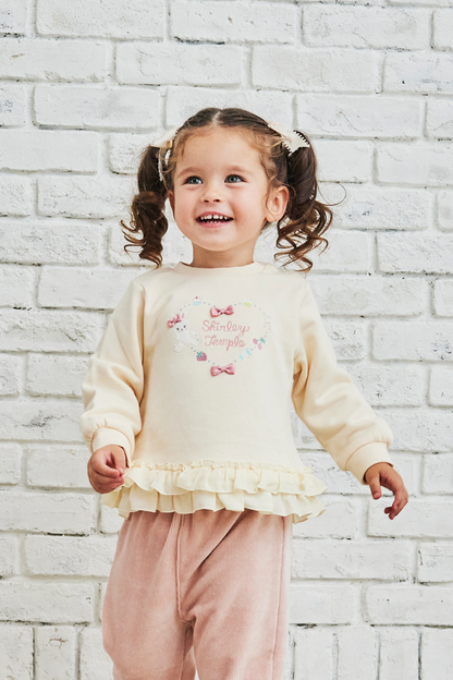 ラブリーモチーフ刺繍トレーナー（Toddler）