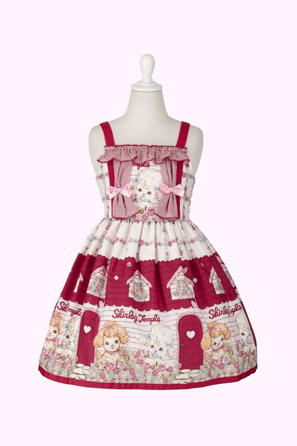 わんちゃんフラワーハウスプリントジャンパースカート（Toddler）