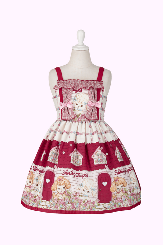 わんちゃんフラワーハウスプリントジャンパースカート（Toddler）