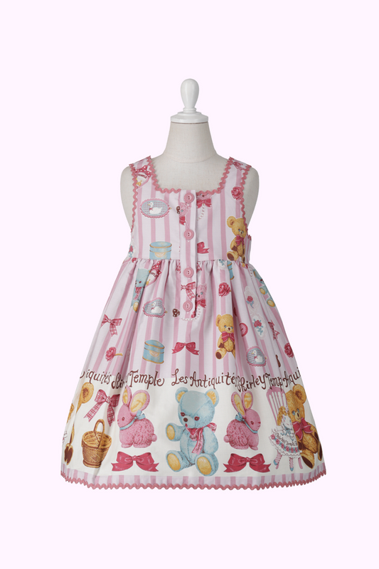 アンティークマーケットプリントジャンパースカート（Toddler）