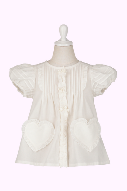 ピンタックハートフリルオーバーブラウス（Toddler）