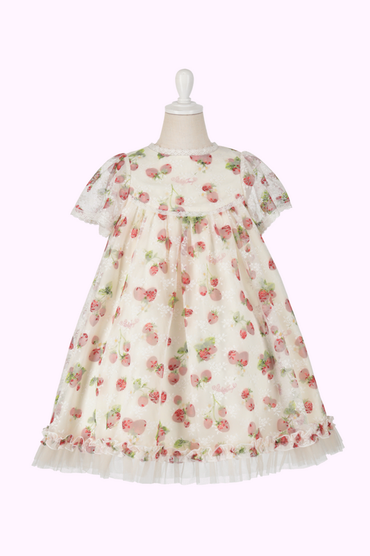 ストロベリーレースプリントドレス（Toddler）