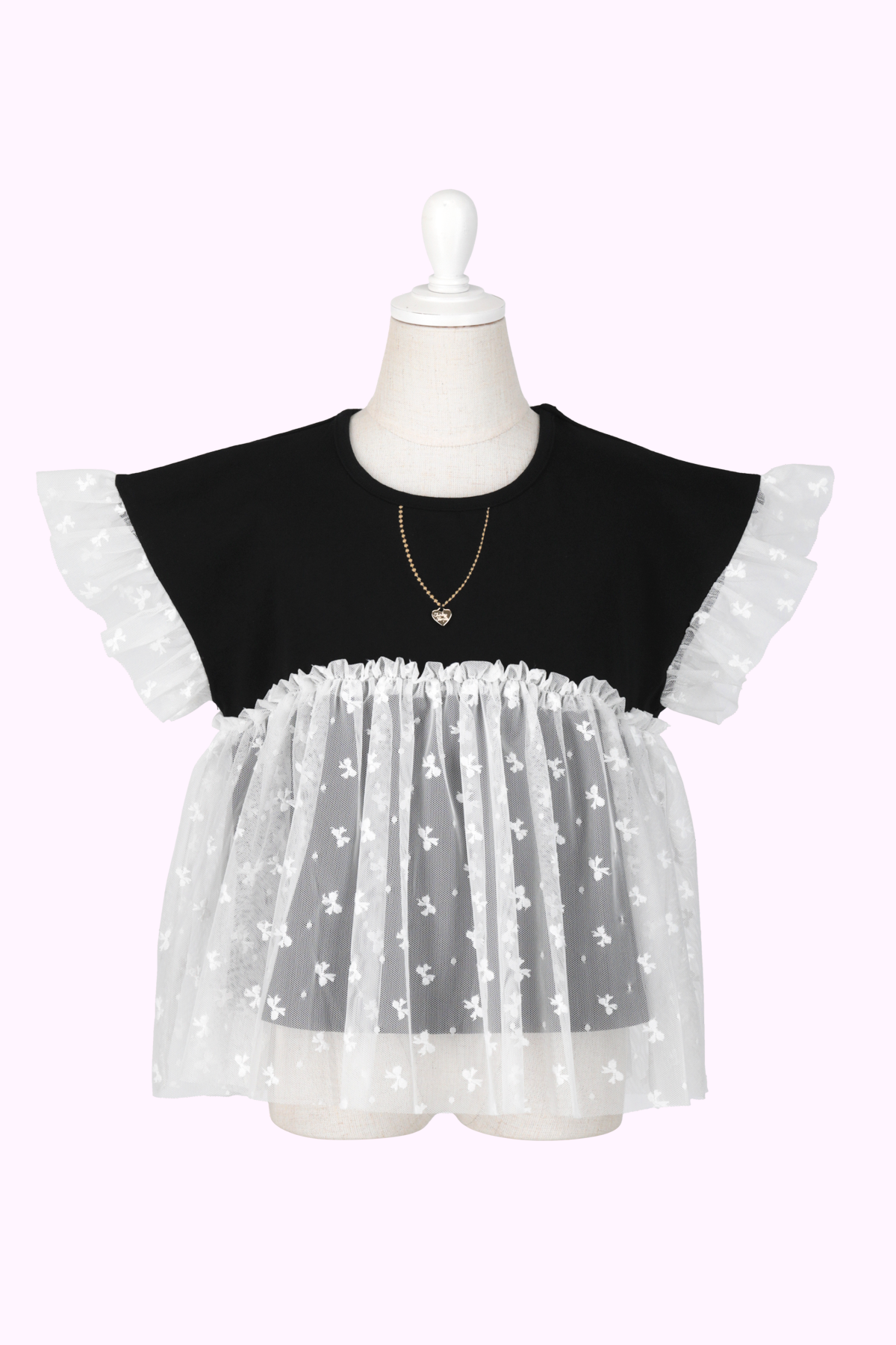チュールレースドッキングTシャツ（Toddler）