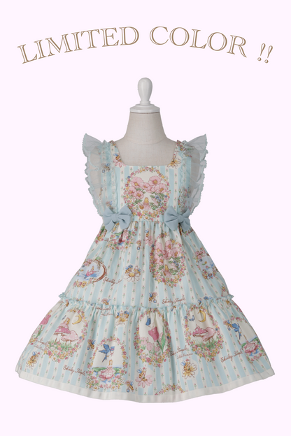 おやゆび姫フラワープリントジャンパースカート（Toddler）