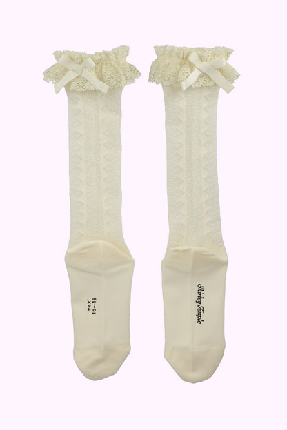 透かしレースハイソックス（17～23cm）