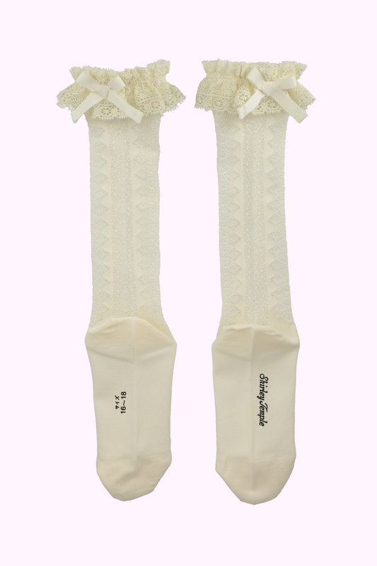 透かしレースハイソックス（17～23cm）