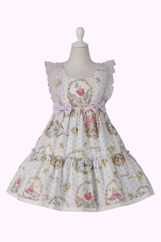 おやゆび姫フラワープリントジャンパースカート（Toddler）