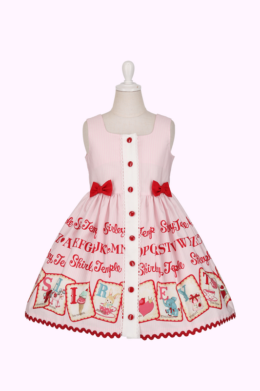 アルファベットカードプリントジャンパースカート（Toddler）