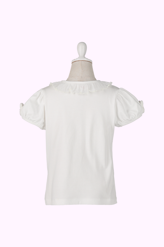 うさぎモチーフパフ袖Tシャツ（Baby）New