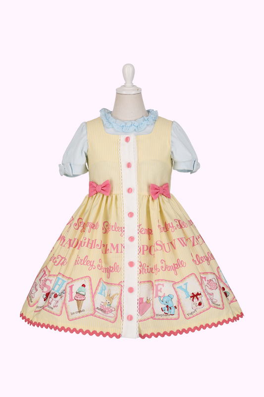 アルファベットカードプリントジャンパースカート（Toddler）