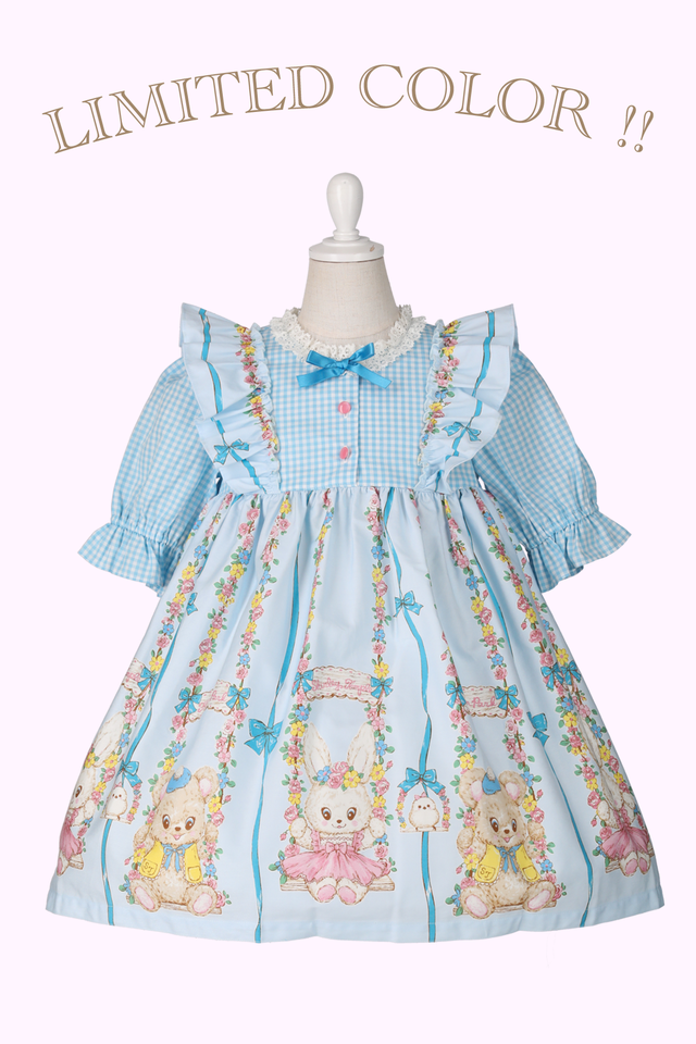 シャーリーテンプル フラワーパークプリント ワンピース 限定 うさぎ シャーリーテンプル フラワーパークプリント ワンピース 限定 うさぎ