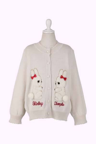 ツインラビットロングニットカーディガン（Baby）