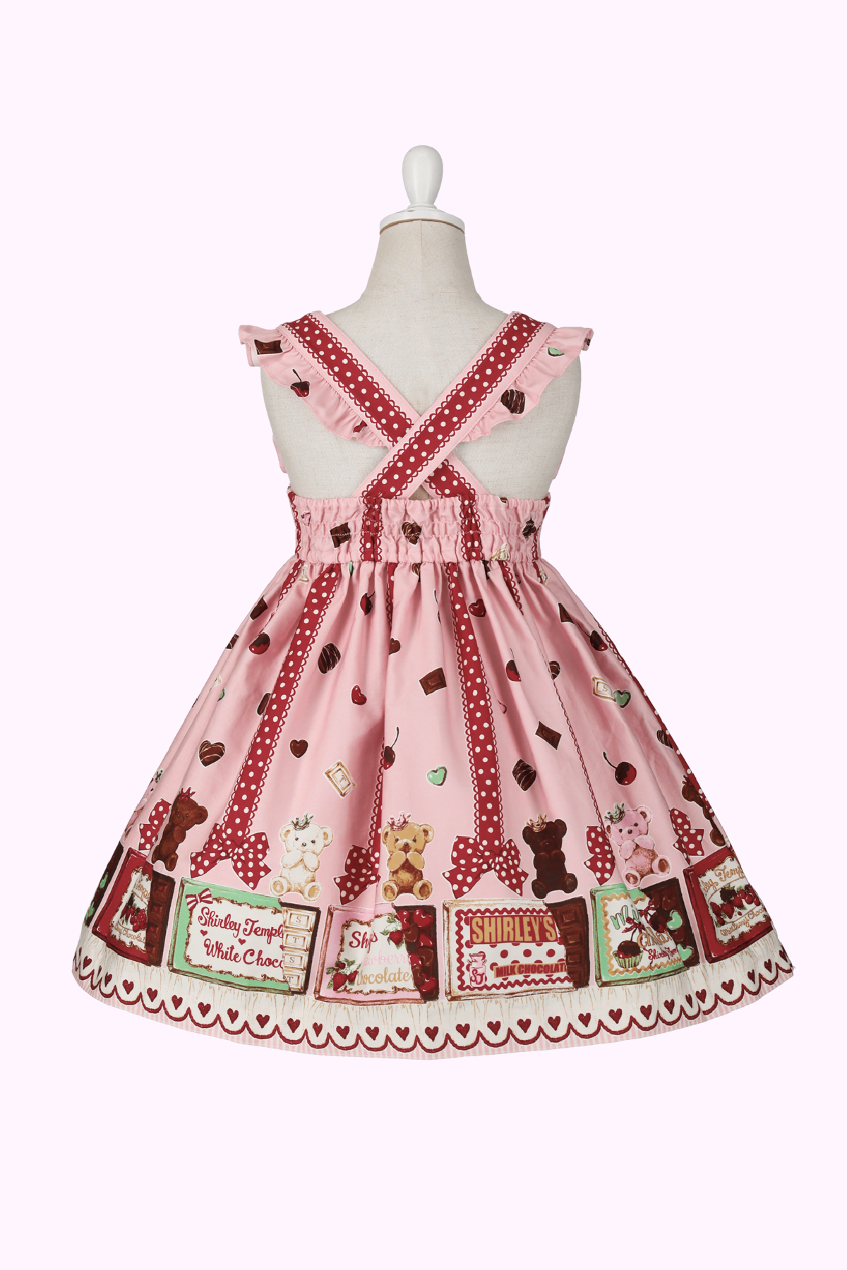 シャーリーチョコレートプリントジャンパースカート（Toddler