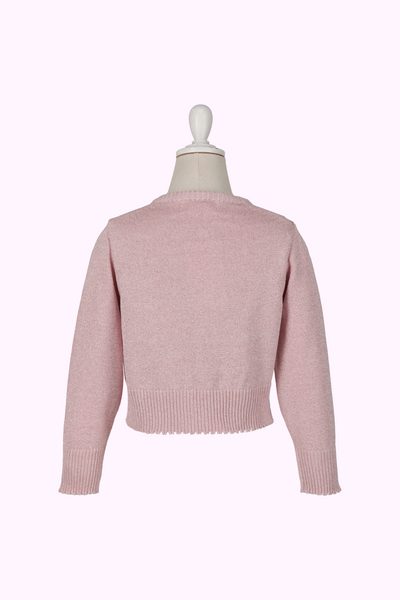 リボンボタンラメニットカーディガン（Toddler）