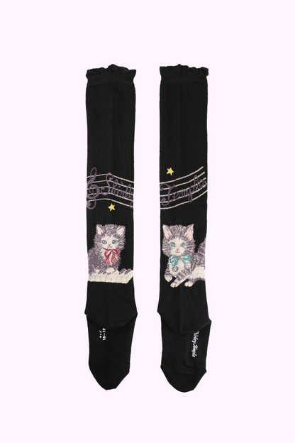 こねこ＆メロディーニーハイソックス（14～23cm）