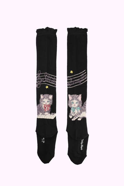 こねこ＆メロディーニーハイソックス（14～23cm）