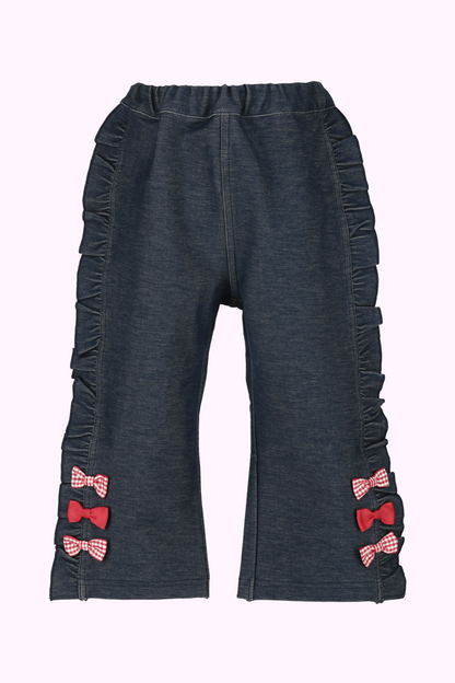 サイドフリルデニムニットパンツ（Toddler）
