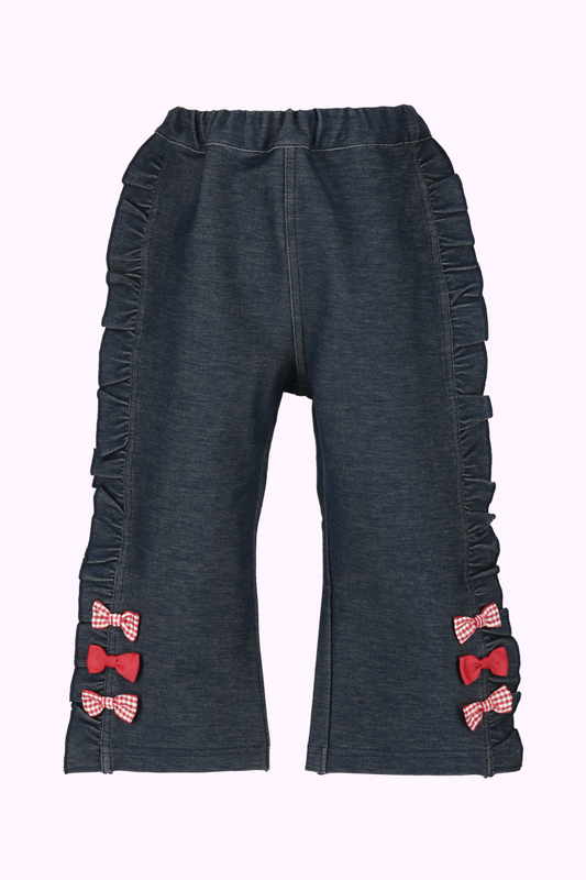 サイドフリルデニムニットパンツ（Toddler）
