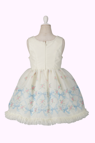 オーガンジーリボンフラワープリントジャンパースカート（Toddler）