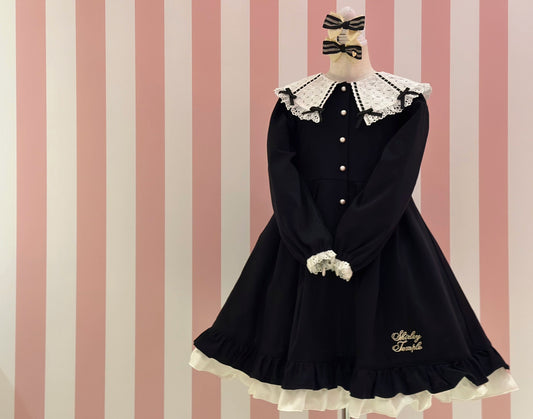 はしごリボンレース襟カットソーワンピース（Toddler）