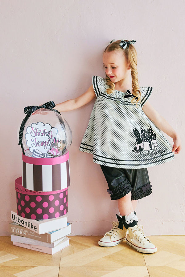 シャーリーテンプル　ジャンスカ100 ベレー帽54センチ Shirley Temple - シャーリーテンプル ジャンパースカート 80cm
