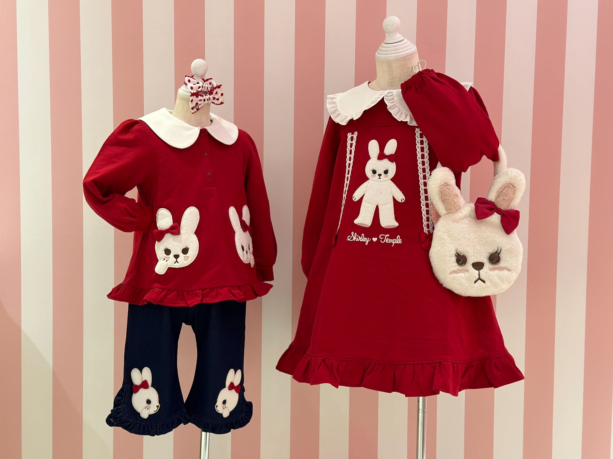 うさぎアップリケロゴ刺繍ワンピース（Toddler） – Shirley Temple Online Store