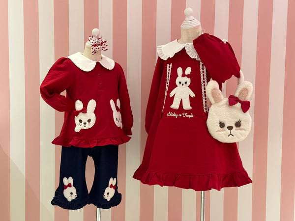 うさぎアップリケデニムニットパンツ（Toddler）