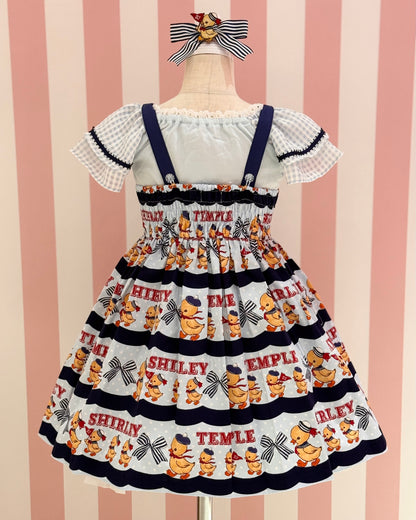 アヒルおさんぽプリントジャンパースカート（Sister）