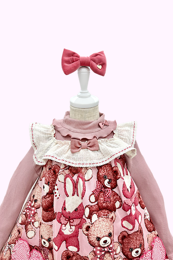 シャーリーテンプル　くま&うさぎ　スカート ♡New Arrival News♡くま＆うさぎぬいぐるみプリントシリーズ