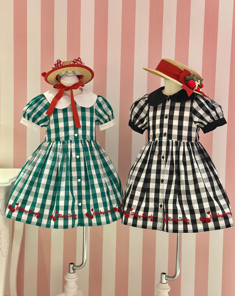 ブロックチェックチェリーワンピース（Sister）