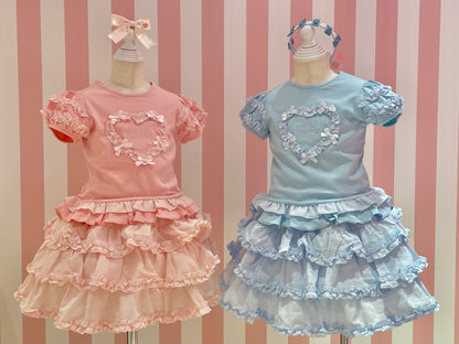 ハートロゴフリルパフTシャツ（Toddler）