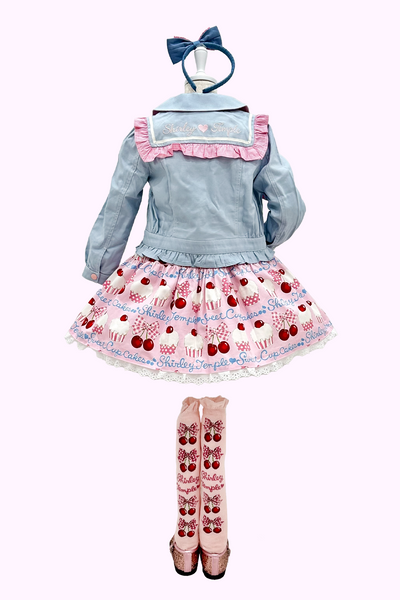 チェリーリボンニーハイソックス(Toddler)