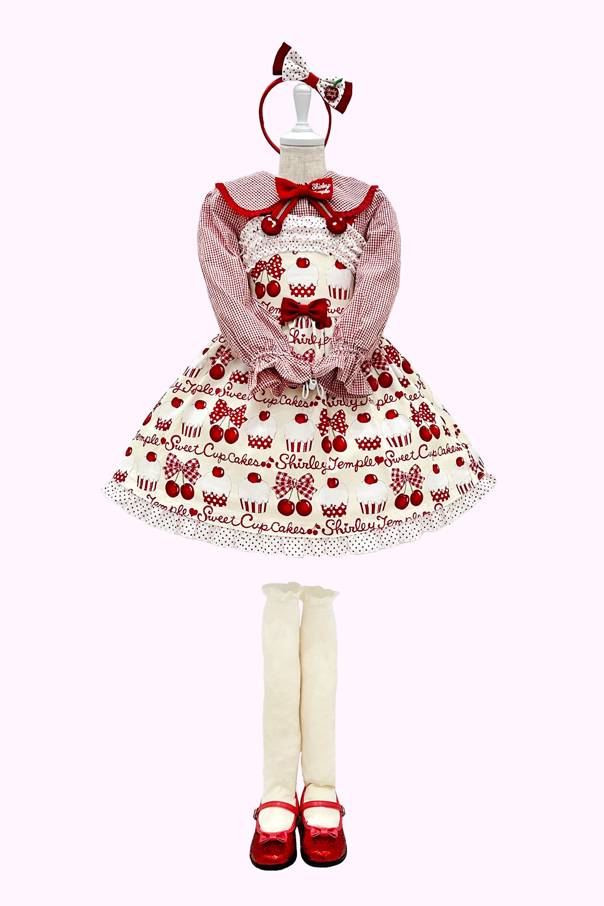 チェリーリボンニーハイソックス(Toddler) – Shirley Temple